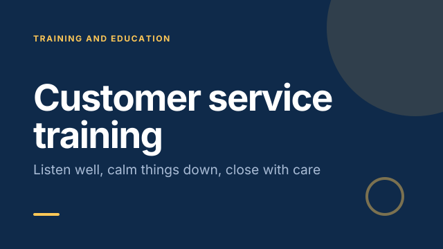 Customer service training slides