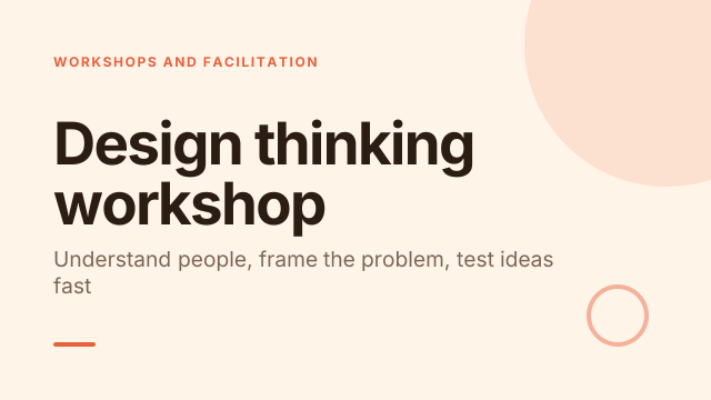 Design thinking workshop slides